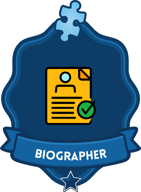 Filled in bio “about me” Biographer