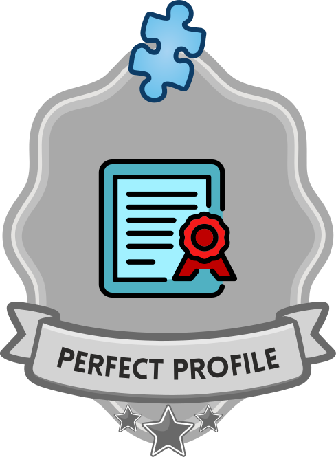 Earned all profile badges Perfect profile