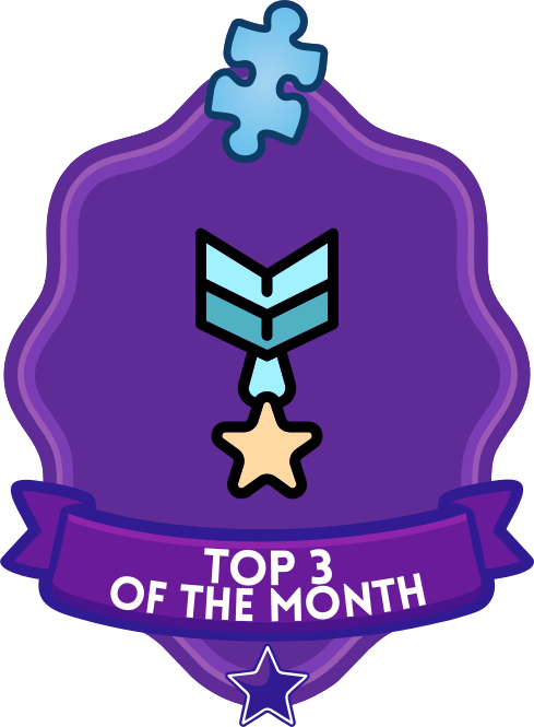 In top 3 of monthly ranking Top 3 of the month