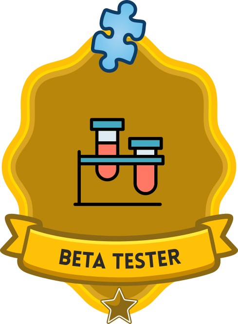 Awarded to website testers Beta tester
