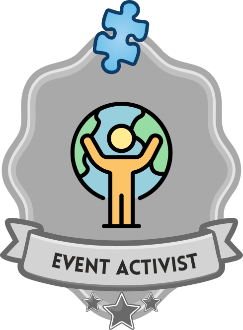 Earned all event badges Event activist
