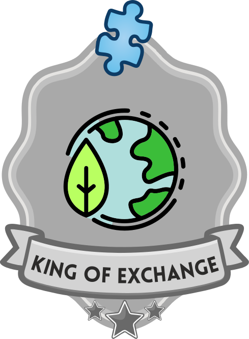 Earned all "exchange" badges +100 King of exchange