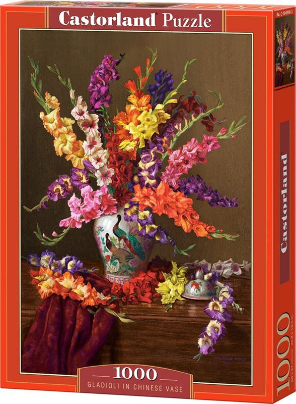 Gladioli in Chinese Vase