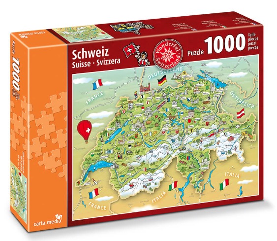 Illustrated Map of Switzerland