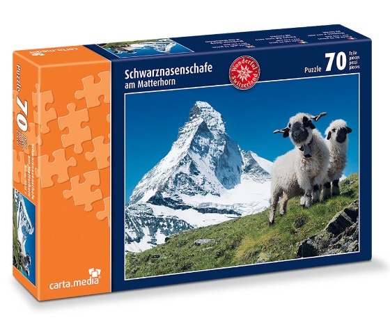 Valais Blacknose Sheep at the Matterhorn